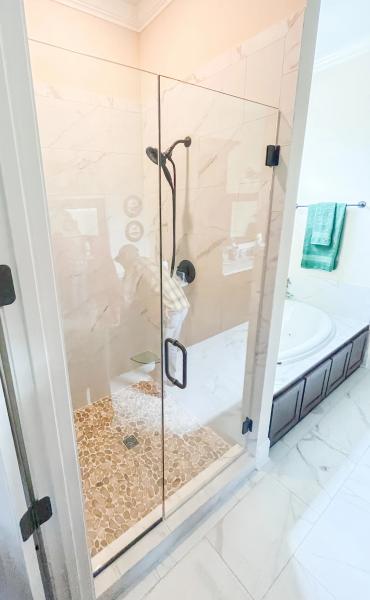 Custom glass shower