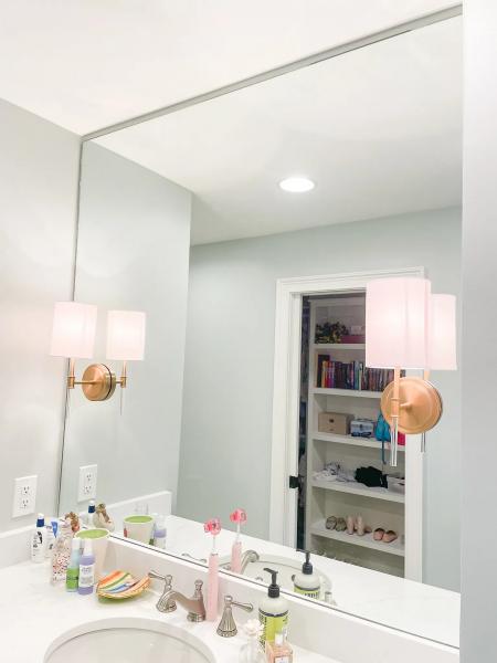 Large bathroom mirror