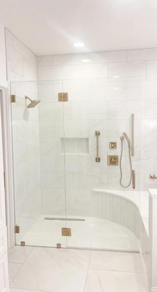 Modern glass shower